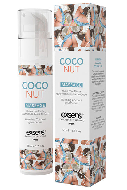 EXSENS - ÓLEO DE MASSAGEM GOURMET DE AQUECIMENTO COCO 50 ML