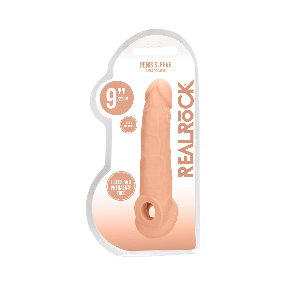 SHOTS - REALROCK REALISTIC 9 IN. PENIS SLEEVE EXTENDER SLING