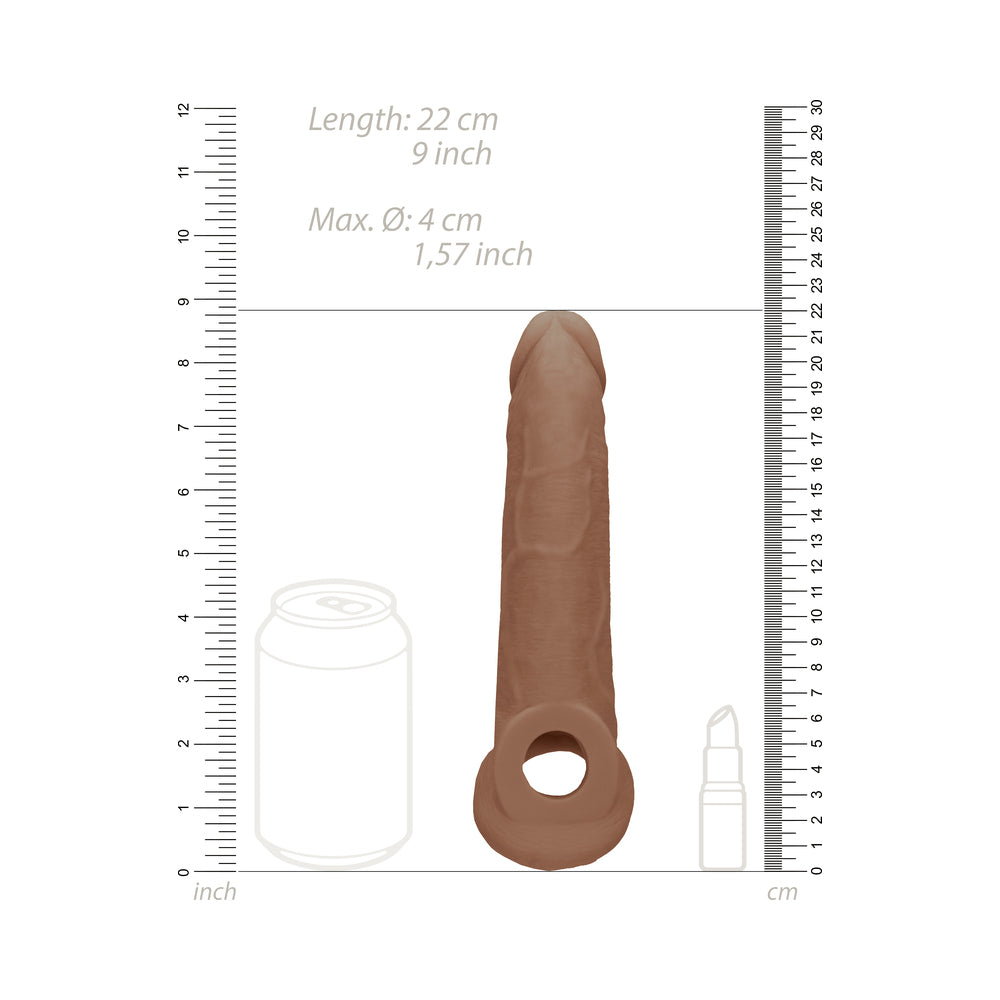 SHOTS - REALROCK REALISTIC 9 IN. PENIS SLEEVE EXTENDER SLING