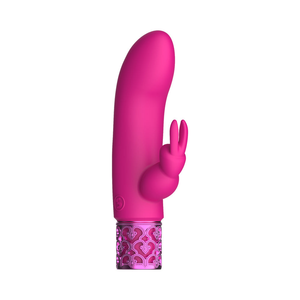 SHOTS - ROYAL GEMS DAZZLING RECHARGEABLE SILICONE MINIATURE RABBIT VIBRATOR PINK