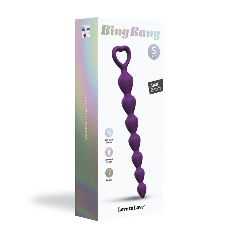 LOVELY PLANET - LOVE TO LOVE BING BANG SILICONE ANAL BEADS VIOLET SMALL