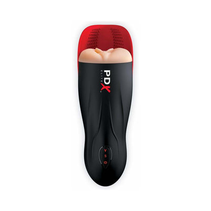 PDX BRANDS - PDX ELITE FUCK-O-MATIC RECHARGEABLE VIBRATING SUCTION STROKER WITH BALL CRADLE