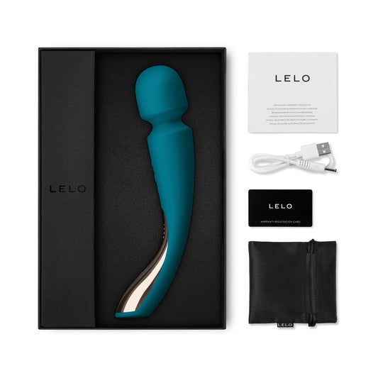 LELO - SMART WAND 2 MEDIUM VIBRADOR DE VARINHA RECARREGÁVEL OCEAN BLUE