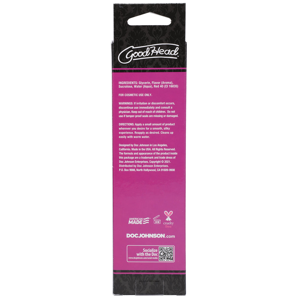 DOC JOHNSON - GOODHEAD WARMING ORAL DELIGHT GEL STRAWBERRY 4 OZ.