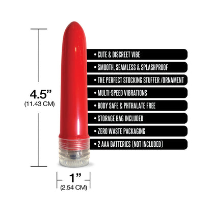 NOVIDADES GLOBAIS - MEIAS DE PRESENTE "NAUGHTY LIST" E UM BRINQUEDO SEXUAL VIBE MULTIVELOCIDADE DE 4 POL. COM SACO DE ARMAZENAMENTO