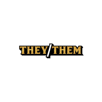 WOOD ROCKET - PRONOUN THEY/THEM PIN