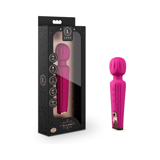 BLUSH - LUSH ALLANA RECHARGEABLE SILICONE WAND VIBRATOR VELVET