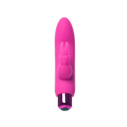 BMS - POWERBULLET ALICE'S BUNNY RECHARGEABLE BULLET VIBRATOR WITH SILICONE RABBIT SLEEVE