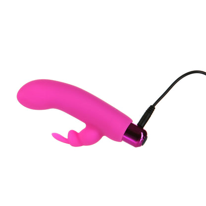 BMS - POWERBULLET ALICE'S BUNNY RECHARGEABLE BULLET VIBRATOR WITH SILICONE RABBIT SLEEVE