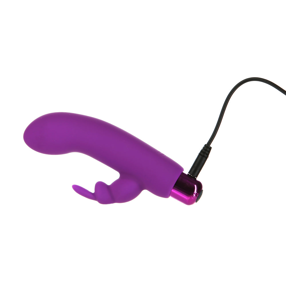 BMS - POWERBULLET ALICE'S BUNNY RECHARGEABLE BULLET VIBRATOR WITH SILICONE RABBIT SLEEVE