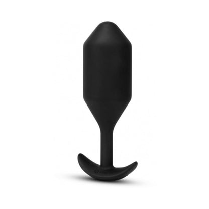B-VIBE - VIBRATING SNUG PLUG 5 ANAL PLUG DE SILICONE COM PESO RECARREGÁVEL PRETO