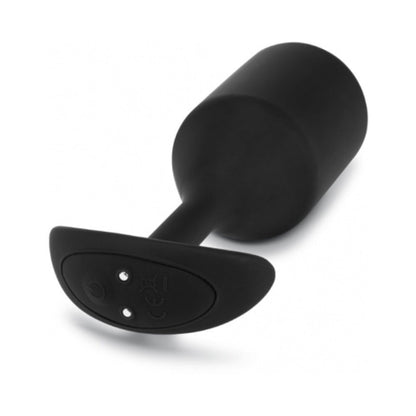 B-VIBE - VIBRATING SNUG PLUG 5 ANAL PLUG DE SILICONE COM PESO RECARREGÁVEL PRETO