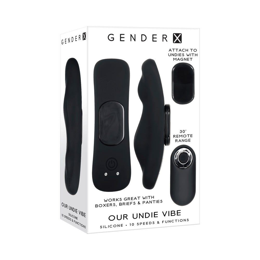 GENDER X - O NOSSO VIBRADOR DE CUECA DE SILICONE MAGNÉTICO RECARREGÁVEL COM CONTROLO REMOTO PRETO