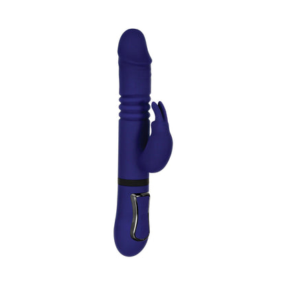 GENDER X - VIBRADOR COELHO DE SILICONE RECARREGÁVEL COM MOVIMENTOS DE IMPULSO E ROTAÇÃO TUDO EM UM ROXO