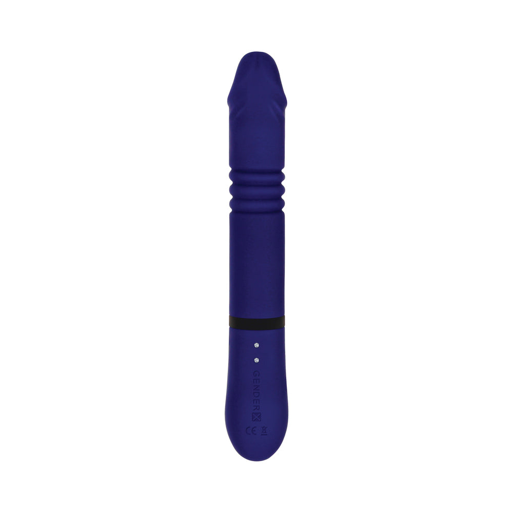 GENDER X - VIBRADOR COELHO DE SILICONE RECARREGÁVEL COM MOVIMENTOS DE IMPULSO E ROTAÇÃO TUDO EM UM ROXO
