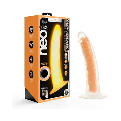BLUSH - NEO ELITE GLOW-IN-THE-DARK VIPER 7 IN. DUAL-DENSITY DILDO NEON