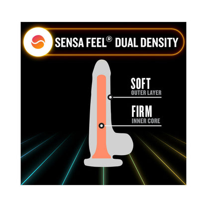 BLUSH - NEO ELITE GLOW-IN-THE-DARK VIPER 7 IN. DUAL-DENSITY DILDO NEON