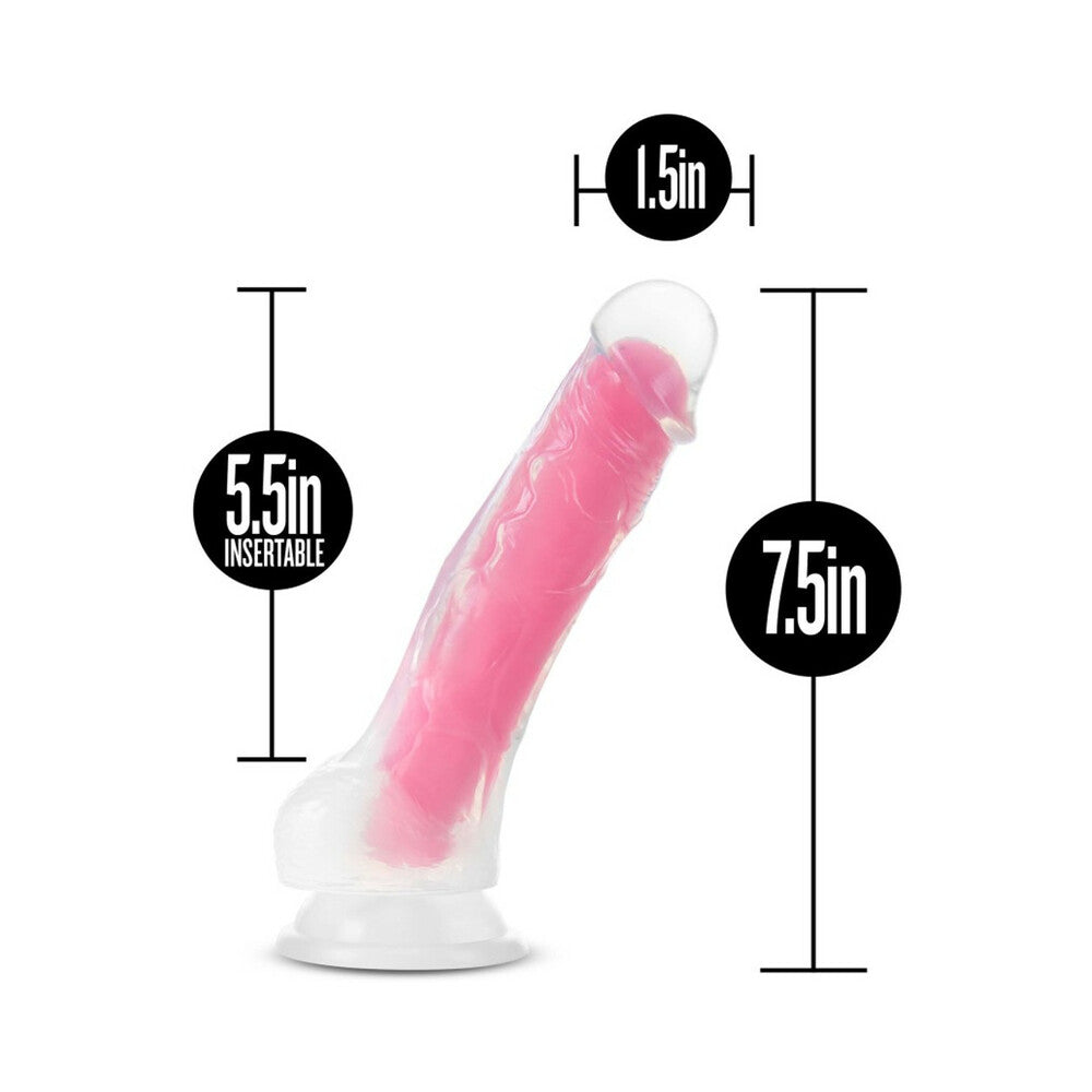 BLUSH - NEO ELITE GLOW-IN-THE-DARK VIPER 7 IN. DUAL-DENSITY DILDO NEON