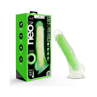 BLUSH - NEO ELITE GLOW-IN-THE-DARK VIPER 7 IN. DUAL-DENSITY DILDO NEON