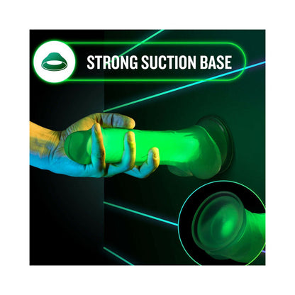 BLUSH - NEO ELITE GLOW-IN-THE-DARK VIPER 7 IN. DUAL-DENSITY DILDO NEON