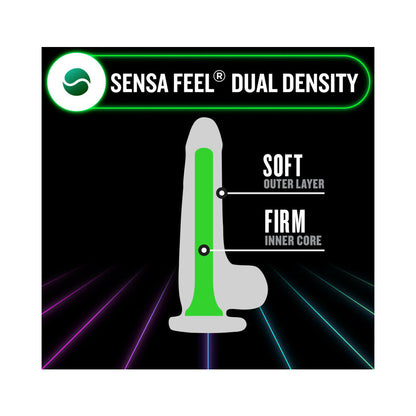 BLUSH - NEO ELITE GLOW-IN-THE-DARK VIPER 7 IN. DUAL-DENSITY DILDO NEON