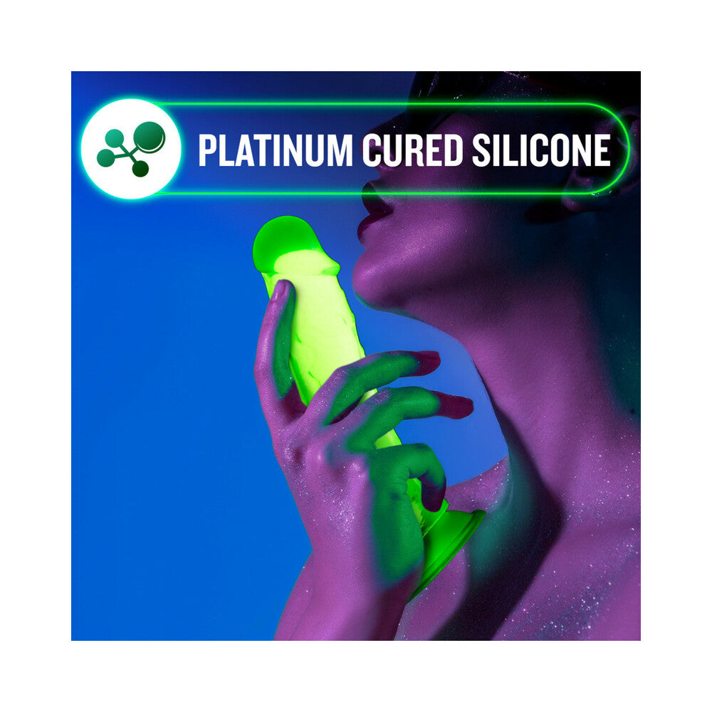 BLUSH - NEO ELITE GLOW-IN-THE-DARK VIPER 7 IN. DUAL-DENSITY DILDO NEON