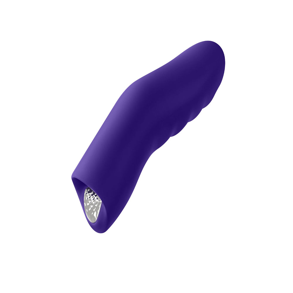 FEMMEFUNN - DIONI RECHARGEABLE SILICONE FINGER VIBRATOR LARGE DARK PURPLE