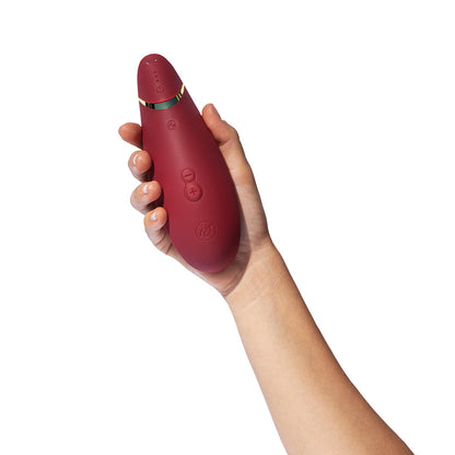 WOMANIZER - PREMIUM 2 ESTIMULADOR CLITORIDIANO RECARREGÁVEL DE LUXO EM SILICONE COM TECNOLOGIA DE AR BORDEAUX