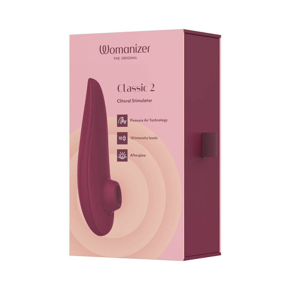 WOMANIZER - CLASSIC 2 ESTIMULADOR CLITORIDIANO RECARREGÁVEL DE SILICONE COM TECNOLOGIA AIR BORDEAUX