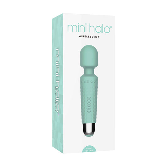 MINI HALO - VARINHA SEM FIOS 20X SILICONE VERDE MENTA