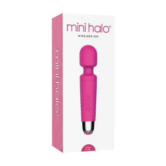 MINI HALO - VARINHA SEM FIOS 20X SILICONE ROSA ROSA