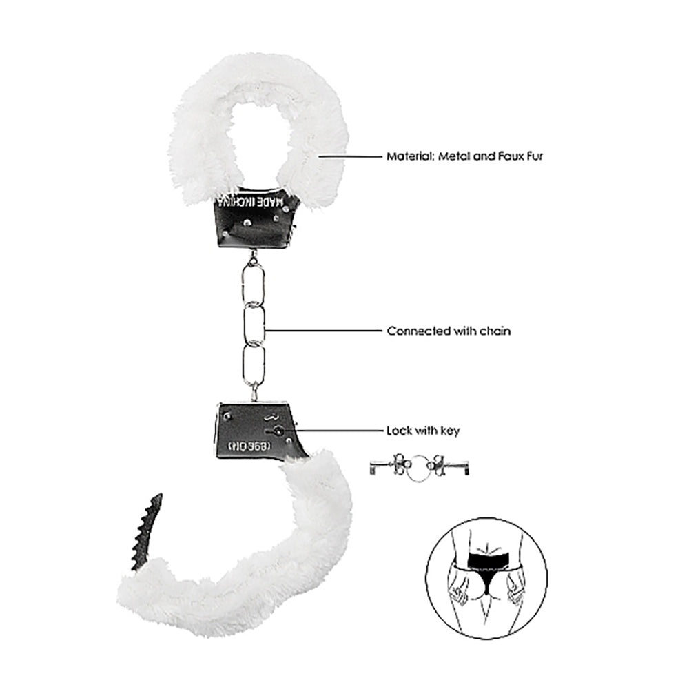 SHOTS - OUCH! BEGINNER'S FURRY HANDCUFFS WITH QUICK RELEASE