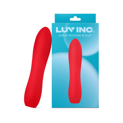 LUV INC. - LB72 LARGE SILICONE BULLET RECHARGEABLE VIBRATOR RED