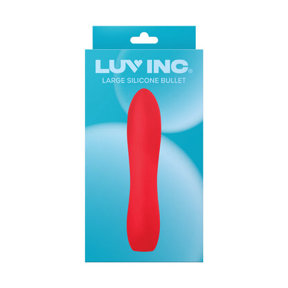 LUV INC. - LB72 LARGE SILICONE BULLET RECHARGEABLE VIBRATOR RED
