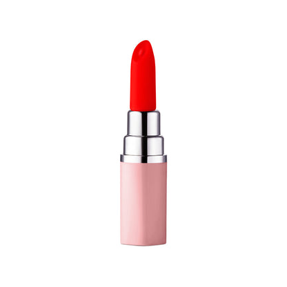 LUV INC. - LV57 LIPSTICK VIBRATOR RECHARGEABLE SILICONE DISCREET BULLET WITH 3 ATTACHMENTS