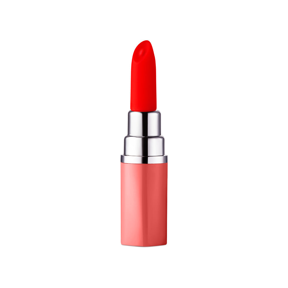 LUV INC. - LV57 LIPSTICK VIBRATOR RECHARGEABLE SILICONE DISCREET BULLET WITH 3 ATTACHMENTS