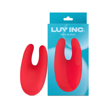 LUV INC. - BU89 MINI BUNNY RECHARGEABLE SILICONE VIBRATOR RED