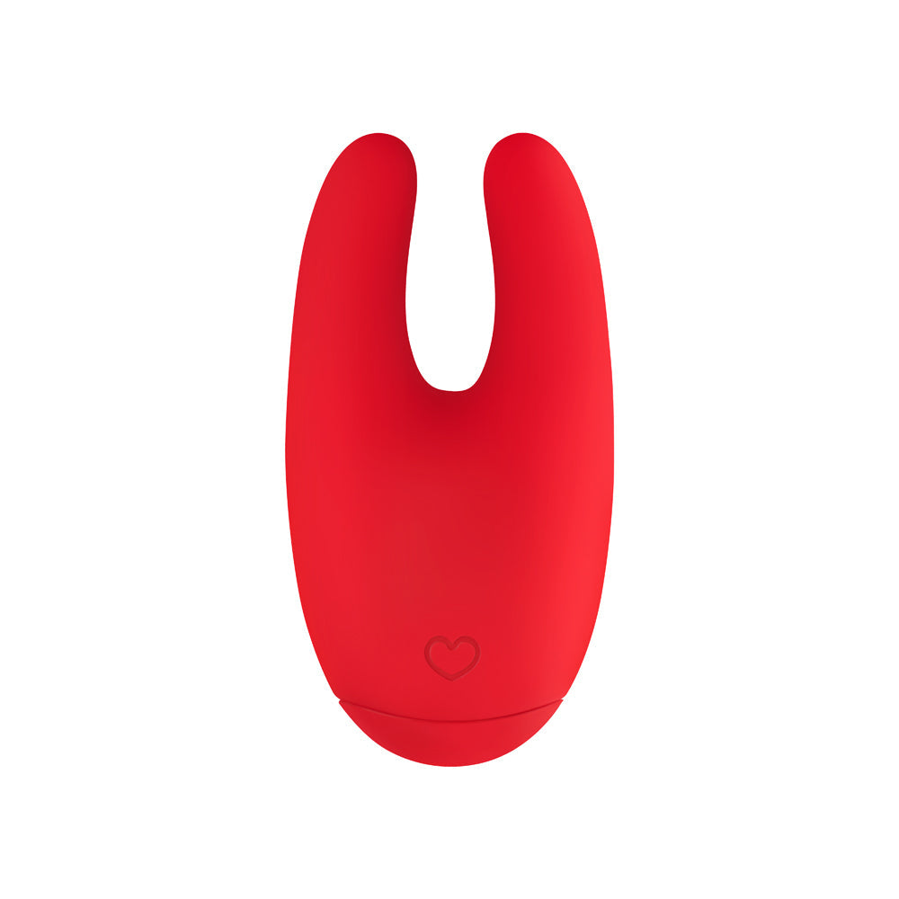 LUV INC. - BU89 MINI BUNNY RECHARGEABLE SILICONE VIBRATOR RED