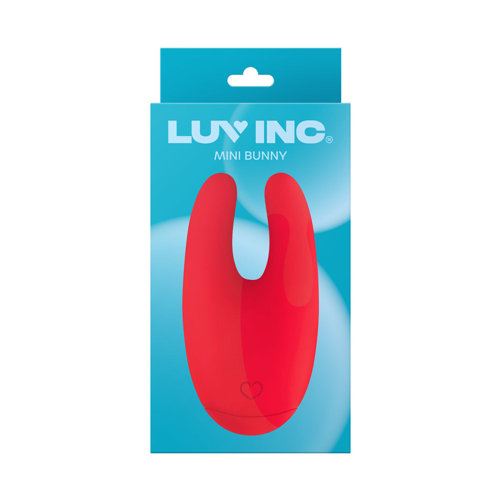 LUV INC. - BU89 MINI BUNNY RECHARGEABLE SILICONE VIBRATOR RED