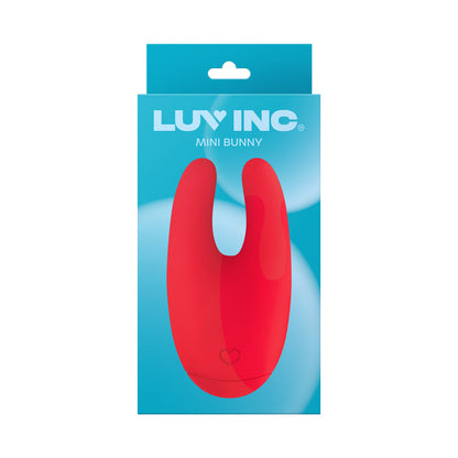 LUV INC. - BU89 MINI BUNNY RECHARGEABLE SILICONE VIBRATOR RED