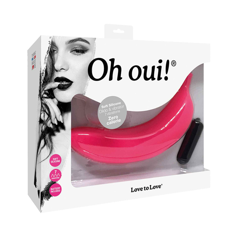 LOVELY PLANET - LOVE TO LOVE OH OUI SILICONE BANANA VIBRATOR PINK