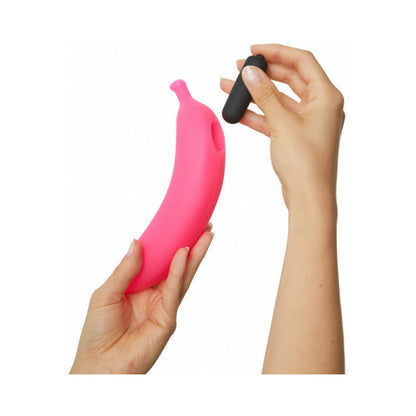 LOVELY PLANET - LOVE TO LOVE OH OUI SILICONE BANANA VIBRATOR PINK