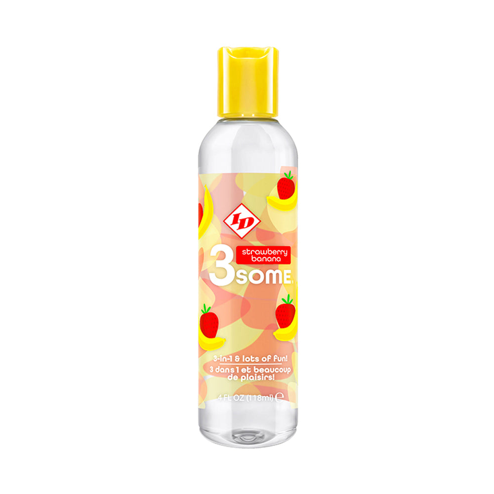 ID LUBRICANTS - ID 3SOME STRAWBERRY BANANA WATER-BASED LUBRICANT