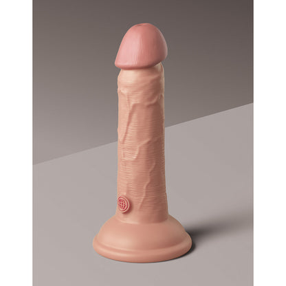 PIPEDREAM - KING COCK ELITE 6 IN. VIBRATING REALISTIC DILDO WITH SUCTION CUP BEIGE