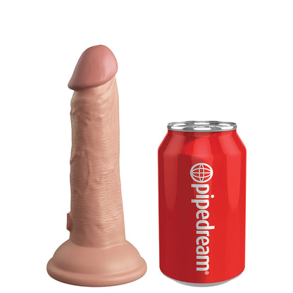 PIPEDREAM - KING COCK ELITE 6 IN. VIBRATING REALISTIC DILDO WITH SUCTION CUP BEIGE