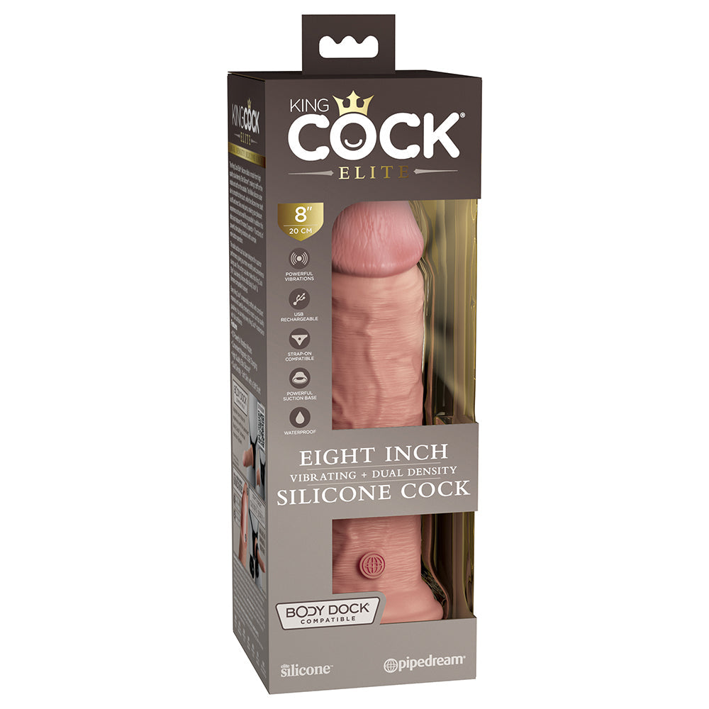 PIPEDREAM - COCK ELITE 8 IN. VIBRATING REALISTIC DILDO WITH