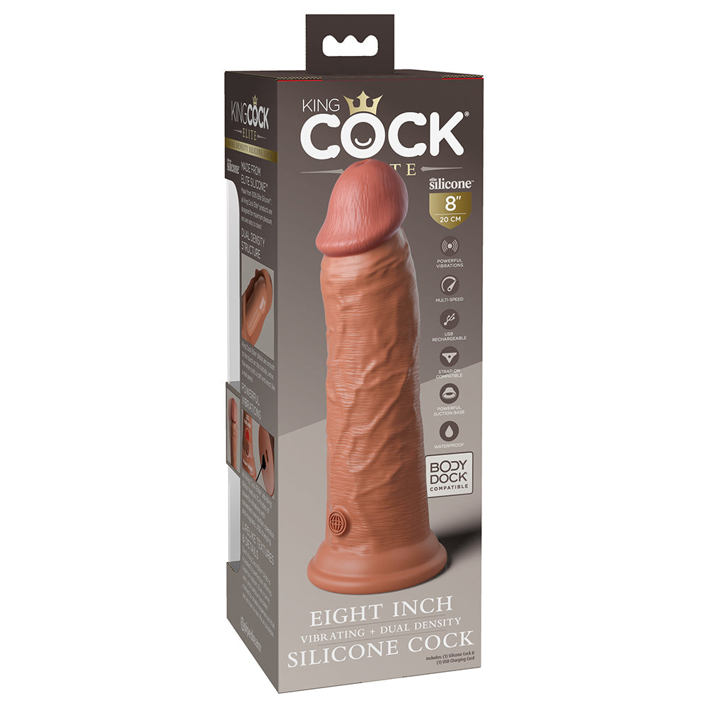 PIPEDREAM - COCK ELITE 8 IN. VIBRATING REALISTIC DILDO WITH