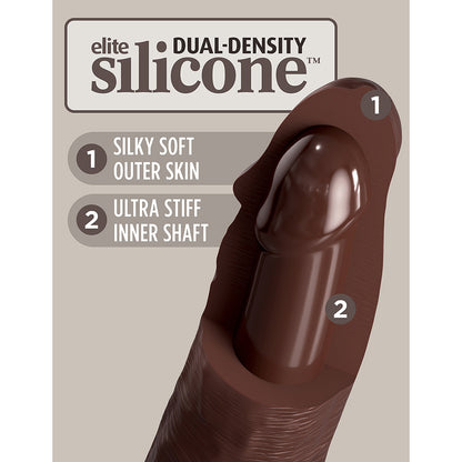 PIPEDREAM - COCK ELITE 9 IN. VIBRATING DUAL DENSITY SILICONE REALISTIC DILDO