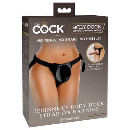PIPEDREAM - KING COCK ELITE BEGINNER'S BODY DOCK STRAP-ON HARNESS BLACK