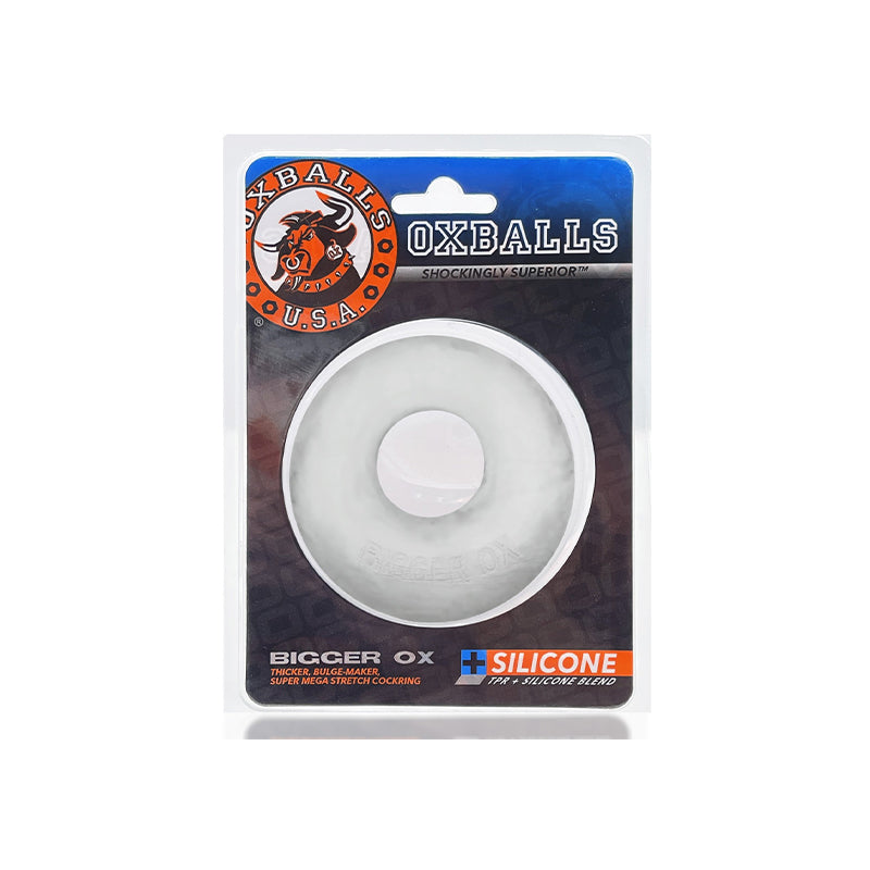 OXBALLS - BIGGER OX THICK COCK RING SILICONE TPR CLEAR ICE
